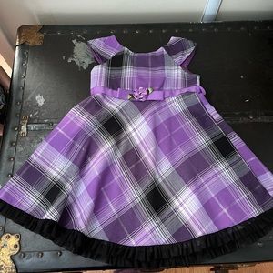Youngland purple plaid dress